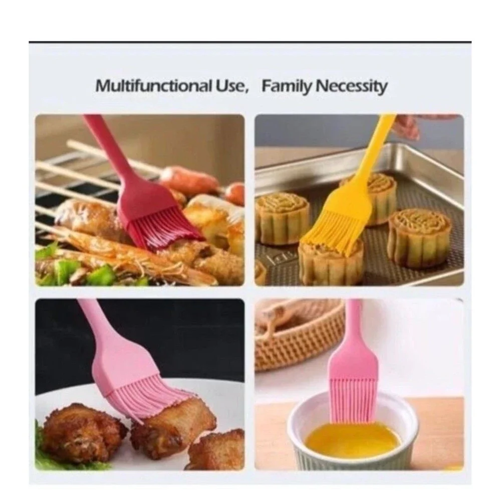 4pcs Silicone Basting Pastry Brush Baking BBQ Basting Oil Cooking Utensil